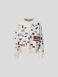 Sweatshirt mit Label-Patches von Kenzo Grau - 16