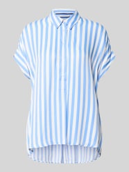Bluzka o kroju relaxed fit z listwą guzikową i rękawami z zakładką od ETERNA - 3
