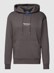 Hoodie met labelprint, model 'JORVESTERBRO' van Jack & Jones Grijs - 47