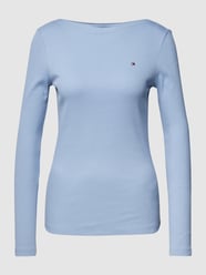 Longsleeve mit Label-Stitching von Tommy Hilfiger Blau / Türkis - 12