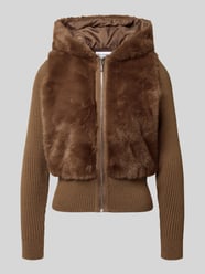 Regular fit gebreid jack met capuchon model 'NAILA' van Juicy Couture - 5