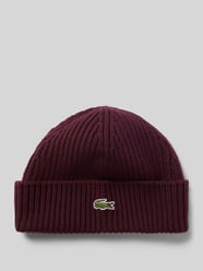 Mütze aus Wolle mit Logo-Patch von Lacoste Bordeaux - 4