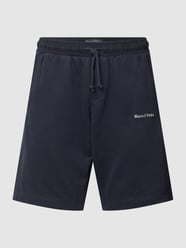 Sweatshorts met labelstitching van Marc O'Polo Blauw / turquoise - 37