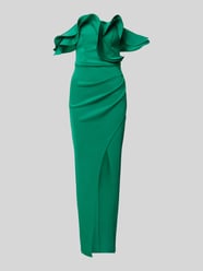 Off-Shoulder-Kleid mit Raffungen von Lipsy Grün - 26