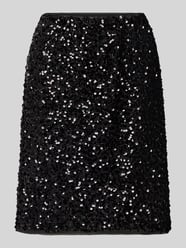 Minirok met pailletten en elastische band van comma - 10