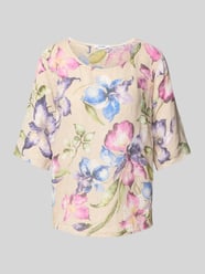 Blusenshirt mit Rundhalsausschnitt von ZABAIONE Beige - 6