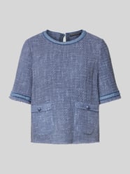 Regular Fit Blusenshirt mit aufgesetzten Taschen von Luisa Cerano Blau - 19