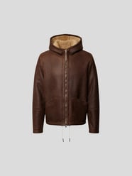 Lederjacke mit Kapuze von Stylebop Braun - 8
