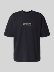 Oversized T-Shirt mit Label- und Statement-Print Modell 'Ramon' von Pegador - 13