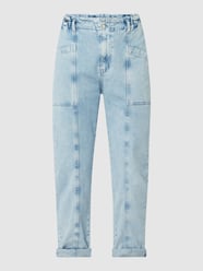 Cropped High Waist Jeans aus Baumwolle Modell 'Angela' von Mango Blau - 48