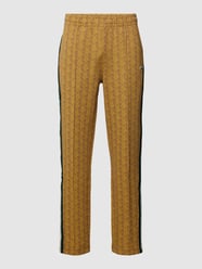 Regular Fit Sweatpants mit Allover-Muster und Galonstreifen von Lacoste Gelb - 45