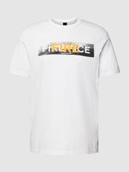 T-shirt met labelprint, model 'VITO' van FIRE + ICE Wit - 25