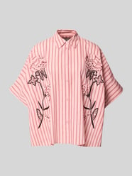 Oversized blouse met korte mouwen van puur katoen model 'JONKOE' van Essentiel Antwerp Fuchsia - 25