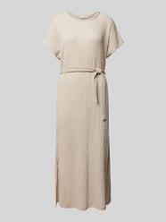 T-Shirt-Kleid mit Bindegürtel von Christian Berg Woman Beige - 35