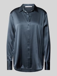 Bluse mit Umlegekragen von Herzensangelegenheit Blau - 1