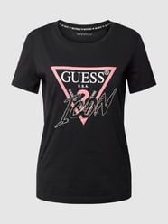 T-Shirt mit Label-Print Modell 'ICON' von Guess - 24