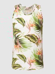 Tanktop aus Baumwolle mit Allover-Print Modell 'MULTI PALM' von Blend Weiß - 46