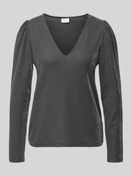 Longsleeve mit V-Ausschnitt Modell 'ELEINAS' von Vila - 3