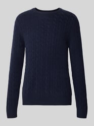 Slim Fit Strickpullover aus reinem Kaschmir mit Zopfmuster von Christian Berg Men - 7