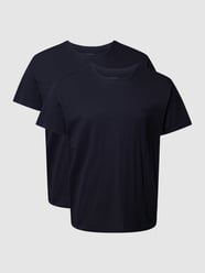 T-shirt PLUS SIZE z wyhaftowanym logo model ‘Comfort’ od Boss Black Big&Tall Niebieski - 21