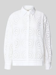 Regular Fit Bluse mit Lochstickerei Modell 'SANGALLO' von Stefanel - 6