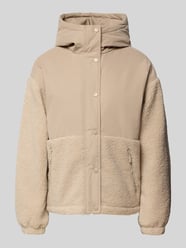 Regular Fit Jacke mit Kunstfellbesatz Modell 'Blocking' von Mazine Beige - 14