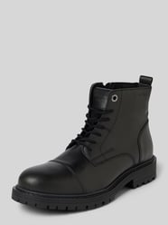 Lederboots mit Zugschlaufe Modell 'TREMOR' von Jack & Jones Schwarz - 33