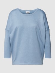 Gebreide pullover met 3/4-mouwen, model 'Mila' van Saint Tropez Blauw - 30
