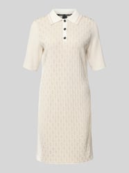 Polokleid im Allover-Look mit Knopfleiste von Marc Cain - 9