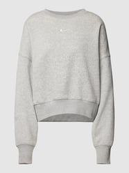 Kort sweatshirt met labelstitching van Nike Grijs / zwart - 18