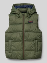 Bodywarmer met capuchon, model 'MONAY' van Name It Groen - 22