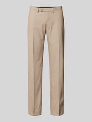 Anzughose mit Bügelfalten und Gesäßtaschen von Christian Berg Men Beige - 23