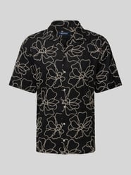 Regular Fit Leinenhemd mit Motiv-Stitching von MCNEAL Schwarz - 22