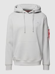 Hoodie mit Label-Patch von Alpha Industries Grau - 6