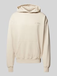 Oversized Hoodie mit Label-Stitching von Pegador Beige - 19