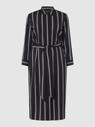 PLUS SIZE Blusenkleid mit Taillengürtel Modell 'Rynetta'  von Lauren Ralph Lauren Curve Schwarz - 25