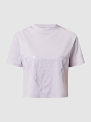 Cropped T-Shirt aus Baumwolle Modell 'Adele' von Guess Activewear Lila - 21