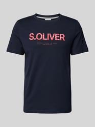 T-Shirt mit Label-Print von s.Oliver RED LABEL Blau - 34