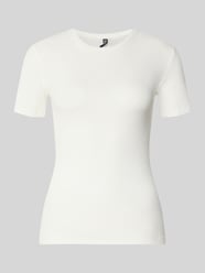 t-shirt o kroju slim fit z mieszanka bawełny model 'RUKA' od PIECES - 34