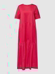 Midikleid mit Lochmuster an den Ärmeln Modell 'Enesi' von BOSS Orange Pink - 11