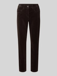 Slim fit broek met lyocell-aandeel in verkorte pasvorm van Luisa Cerano - 1
