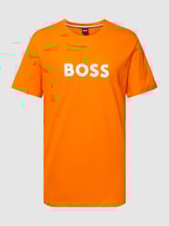 T-shirt met labelprint van BOSS Oranje - 37
