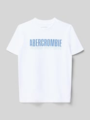t-shirt z nadrukiem z logo i okrągłym dekoltem od Abercrombie&Fitch - 45