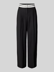 Wide Leg Stoffhose mit Bundfalten von Marc Cain Schwarz - 7