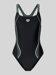 Kostium kąpielowy o kroju slim fit z nadrukiem z logo model 'Control' od Arena - 35