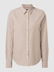 Overhemdblouse met streepmotief, model 'HBK Basic Streifen' van Gant Bruin - 48