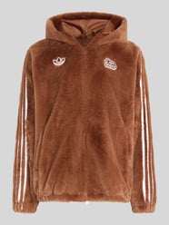 Relaxed Fit Teddyjacke mit Kapuze und Patches von adidas Originals - 40