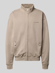 Oversized Sweatjacke mit Label-Stitching von PEGADOR - 13