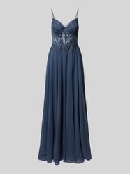 Corsagenkleid mit Stitchings und V-Ausschnitt von LUXUAR FASHION - 25