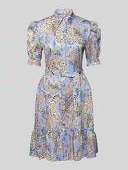 Knielanges Kleid mit Puffärmeln von WHITE LABEL - 18